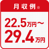 月収例:22.5万円から29.4万円